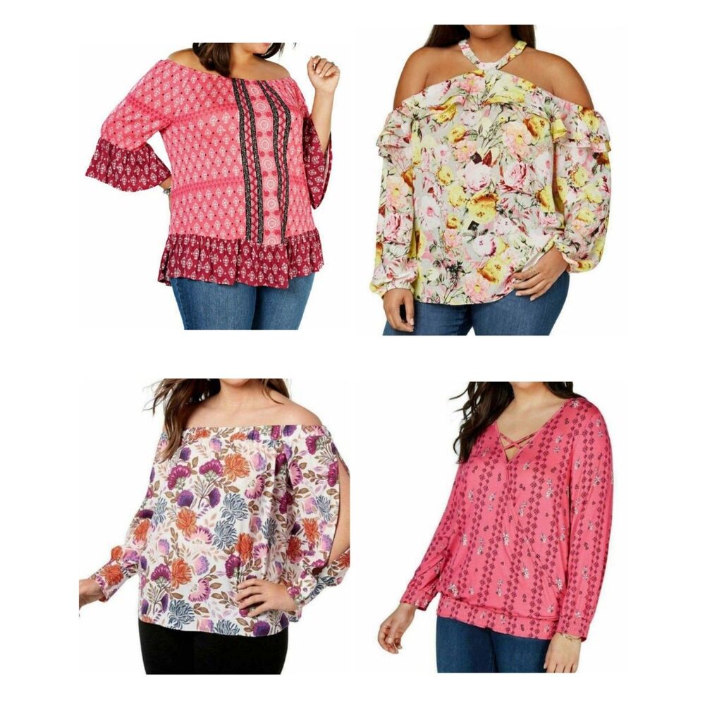 NWT 4 Pieces INC & Style & Co - Plus 1X - Top Bundle Long Sleeve Blouse